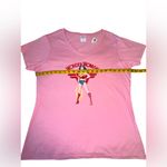 Port Authority Wonder Woman Graphic Tee – Pink V-Neck T-Shirt Size XL New Photo 2