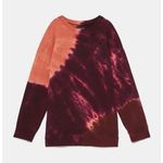 ZARA Women’s Oversized Tie Dye Crewneck Sweatshirt in Purple/Orange Size M Photo 0