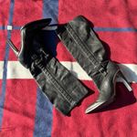 Casadei Vintage y2k  sexy classic black leather heeled scrunch boots pointed toe Photo 1