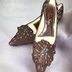 Ramon Tenza cute brown suede pointy tied kitten heels! Size undefined Photo 0