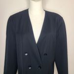 Vtg Escada by Margaritha Ley Women's 100% Wool Double Breasted Blazer Black 42 Size 10 Photo 2