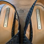 ZARA Trafaluc Black Woven Cork Contrast Wedge Platform Sandals 40 9.5 Photo 7