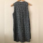 Eileen Fisher A Line Zip Up Silk Black & Gray Snake Print Dress - Size Small Photo 4