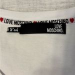 Love moschino  White Tee with Black Script Size 8 Photo 4