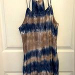 Hippie Love  Women’s Tan & Blue Tie Dye Sleeveless Mini Dress Size M NEW Photo 0