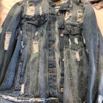 SheIn Distressed Denim Jacket Photo 0