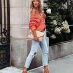 VICI NEW -COLE VALLEY CHENILLE SWEATER - SALMON ORANGE Photo 5