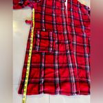 Peaches and Dreams Reindeer Plaid Bathrobe Christmas Red blue Size XL Photo 6