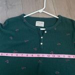 Gilly Hicks cozy rose print waffle sleep top in teal Photo 5