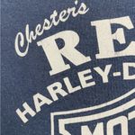 Harley Davidson  Women's Henley V Neck Long Sleeve 2013 Nevada Navy Size Medium Photo 8