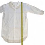 Anthropology Undiscovered Eye Oversized White Button Down Shirt Dress Tunic XS Photo 6