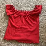 Brandy Melville Red off shoulder top Photo 1