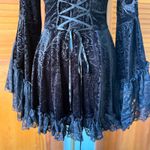 Dark in Love Gothic Victorian Vampire Vkei Black Velvet & Lace Mini Dress M Size M Photo 9