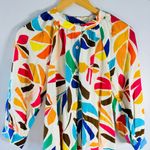 Tabitha Brown Target Botanical Print Puff Sleeve Mini Tunic Floral dress XS Photo 2