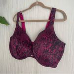 Cacique  Womens Pink Lace Comfort Bliss Lightly Lined Full Coverage Bra Size 44H Photo 1