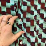 Hunter Bell Subway Tile Finley 3/4 Sleeve Silk Blouse Size Small Photo 5