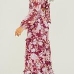 Altar'd State Sailor Floral Maxi Dress in Burgundy Size S NWT Photo 3
