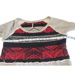 Free People Women's Size S Snow Angel Pullover Boho Graphic Knit Cottage Travel Photo 5