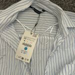 ZARA  Tie Around Striped Poplin Shirt Photo 2
