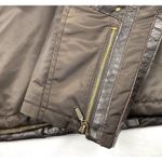 ALDO Leather Nylon Moto Jacket Coat Men Size Large Wool Blend Herringbone Lining Photo 7