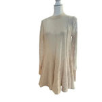 Free People  coffee in the morning tunic shirt boho cream long sleeve size small Photo 1