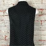 Equipment Femme Tegan Dress S P 100% Silk Black Chevron Sleeveless Button Front Photo 4