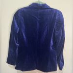 VINTAGE Escada Blue Velvet Blazer Beaded Sz 38 Made in West Germany Photo 2