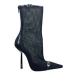 Saint Laurent  Oxalis 115mm Mesh Pointed Toe Ankle Boots Black Size 37 Photo 0