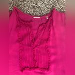 Elie Tahari Elie Taharie: Sleeveless deep fuchsia blouse with elegant neckline details Photo 1