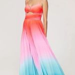 Amur   Dress Emmett Pleated Maxi Gown in Ombre Sunset Designer Chiffon  Photo 3