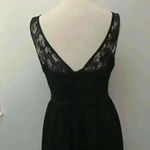 AQUA  Black Dress with Lace Bodice Size M Photo 2