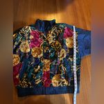 Vintage 90s Rivers Edge Sport Nylon Windbreaker with Scarf Pattern, Size L Blue Size L Photo 4
