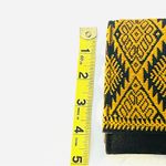 Tribal print and black small clutch black with tassel on the zipper snap closure Photo 9