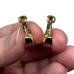 Vintage Avon Convertible Earrings Set Gold Tone Clip On Closures Blue Cream Photo 5