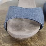 Life Stride  Blue Wedge Sandals Size 8.5 Blue Sandals with Ankle Straps Photo 3