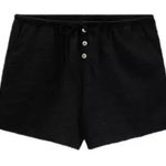 ZARA Women's Black High Waist Button Shorts Size Small Photo 0