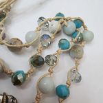 Bogo Beachy Necklace with Starfish Pendant Hoop Earrings Blue Photo 4