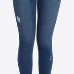 Spanx Pull On Distressed Skinny Jeans Medium Regular 20203R Released Hem Photo 0