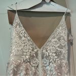 Elegant White Lace Gown beaded 4 wedding dress prom formal see measurements Photo 12