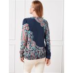 Talbots  Charming Cardigan - Bright Paisley Size M Photo 1