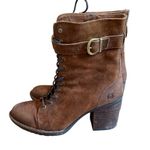 Born Cass Brown Distressed Suede Lace Up Leather Hiking Boots Size 10M Photo 4