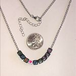 Sad Cutie Colorful Beaded Boho Necklace Black Photo 2