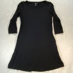 Eileen Fisher Petite Black Dress 3/4 Sleeve Knit Casual Comfy PS-flaw Photo 0