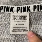 PINK - Victoria's Secret Pink Victoria’s Secret spell out logo quarter zip sweatshirt grey and black sz M Photo 9