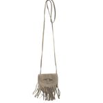 Cut N Paste Free People Small Beige Leather Purse‎ Bag With Fringe Crossbody Photo 7