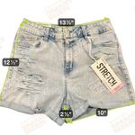 Refuge Denim Shorts Juniors Size 7 High Rise Distressed Stretch Light Blue NWT Photo 9