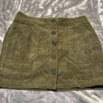 Ci Sono  Olive Corduroy Mini Skirt Photo 0