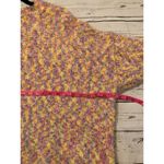 Peach Love California Peach Love Large Multicolor Fuzzy Oversized Sweater pink Purple Yellow Girl Photo 2