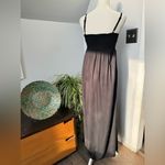 1. State Black Maxi Dress w/ Spaghetti Straps Empire Waist &‎ Cream Crochet Trim size XS Photo 4