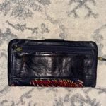Fossil Vintage Womens Embroidered Leather Bi-Fold Wallet With Zipper. Lots of Pockets & Slots! Photo 1